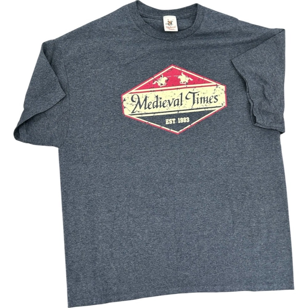 Medieval Times Dinner Tournament Graphic Tee Gray Mens XL